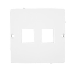 Pokrywa gniazda podwójnego RJ12/RJ45 biała BMGK1P/11 Kontakt-Simon Basic