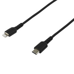 Kabel USB Złącze A USB C Złącze B Lightning dł. 2m Wytrzymały kabel Apple Lightning USB 2.0 kolor: Czarny