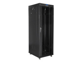 SZAFA INSTALACYJNA RACK STOJĄCA 19 37U 600X800 CZARNA DRZWI SZKLANE LCD LANBERG (FLAT PACK)