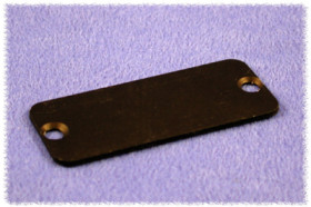 End plate, aluminum, (L x W x H) 53.92 x 22.94 x 1.5 mm, black, for series 1455C, 1455CALBK-10