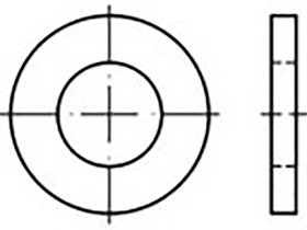 Podkładka TOOLCRAFT TO-6865692 8 mm 16 mm stal 1000 szt.