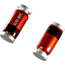 Schottky diode, 50 V (RRM), 15 mA, SOD-80C, Glass MiniMELF, LL101B