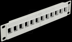 43309 Delock 10“ Keystone Patch Panel 12 Port grey