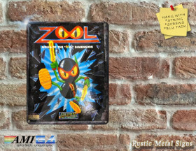 Rustic Retro Amiga Gaming ZOOL Game Artwork - Metal Sign