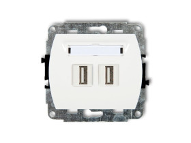 TREND Gniazdo USBx2 podwójne-AA 3.0 biały GUSB-6 KARLIK