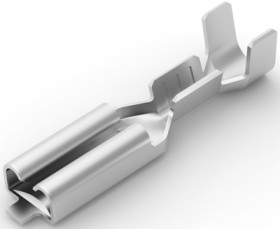 Uninsulated flat plug sleeve, 2.8 x 0.51 mm, 0.2 to 0.51 mm², AWG 24 to 20, brass, 150205-2