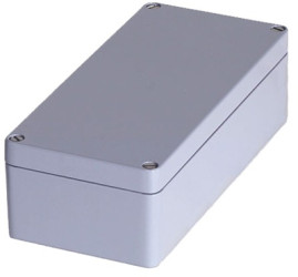 Aluminum die cast enclosure, (L x W x H) 360 x 122 x 80 mm, gray (RAL 9005), IP68, 1590Z164GY