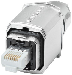 Złącze Ethernet Wtyk Złącze RJ45 Montaż na kablu Cat6a Siemens, proste 8-żyłowe