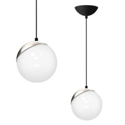 Lampa wisząca SFERA BLACK/CHROME 1xE27 60W MLP4673 Milagro
