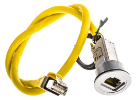 Łącznik RJ Wtyczka RJ45/gniazdo RJ45 Cat6 Ekranowane porty: Łącznik HARTING