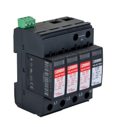 Ochrona przeciwprzepięciowa 230V ac VAL-MS 230/3+1 FM Szyna DIN Phoenix Contact Ochrona przeciwprzepięciowa