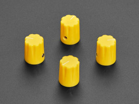 Adafruit Yellow Micro Potentiometer Knob - 4 pack