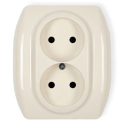 1GP-2, Gniazdko podwójne bez uziemienia,