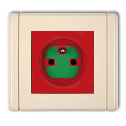 FLEXI Gniazdo pojedyncze z/u DATA z kluczem czerwony 1FGZK