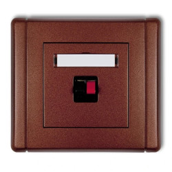 FLEXI Gniazdo głośnikowe pojedyncze brązowy metalik 9FGG-1