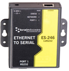 Device server ethernet to serial, 100 Mbit/s, RS-232, (W x H x D) 106 x 105 x 28 mm, ES-246