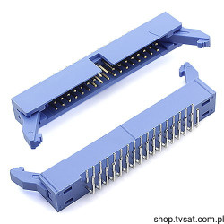 3-1437050-0 Connector 2 x 17 Pin Angle Header THT TYCO