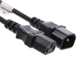 Przedłużacz kabla zasilającego IEC 320 C13 - C14 3m VDE czarny CA-C13E-11CC-0030-BK