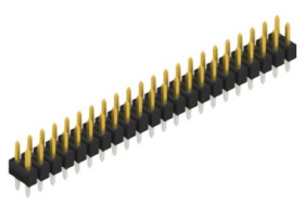 Pin header, 44 pole, pitch 2.54 mm, straight, black, 10054970