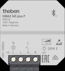 5450130 Universal dimmer, configurable dimming behaviour, app/timer func