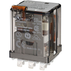 Finder 62.33.9.024.4070 Plug-in relay 24VDC 16A 3 change-overs PCB mount