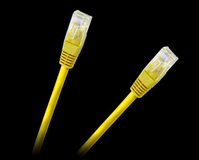 Patchcord kabel UTP 8c wtyk-wtyk 0,5m CCA żółty