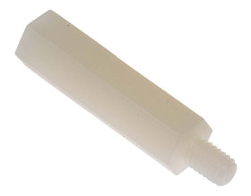 Kołek dystansowy gwint M4 x M4 długość 25mm Nylon 66 Męski/żeński Sześciokątny RS PRO