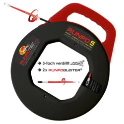 Pilot do przeciągania kabla spirala RUNPO z kasetą /10013/ /20m/