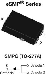 V8PM10 High Current Density Surface-Mount TMBS&#174; (Trench MOS Barrier Schottky) Rectifier Ultra Low VF = 0.50 V at IF = 4 A
