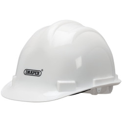 Draper 08908 EN397 Impact Tested Safety Helmet White - 08908