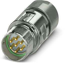 Plug, 7 pole, crimp connection, standard/ONECLICK quick locking system, straight, 1629131