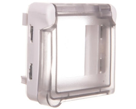 PLEXO55 Adapter M45 antybakteryjny z klapką biały 070725