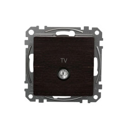 Gniazdo TV przelotowe (10dB), wenge, efekt drewna, Sedna Design i Elements SDD181478