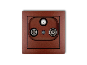 DECO Gniazdo antenowe RTV-SAT końcowe multimedialne (Internet) brązowy metalik 9DGM KARLIK