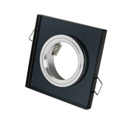 Oprawa sufitowa szklana kwadratowa czarna