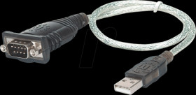 205146 USB-A converter, 1x RS232, 9-pin, PL-2303, 0.45 m, blister pack