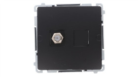 Simon Basic Gniazdo Antenowe Typu F Pojedyncze (Moduł) Czarny Bmaf1.01/49