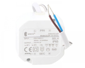Zasilacz LED 12V DC 12W 1A IP65 /z zabezpieczeniami/ ZLDP 12-12YCL 19712-9036