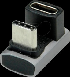 12032935 USB4 adapter, USB-C connector &gt; USB-C port, 8K, 360°, wide, silv