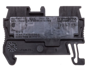 Złączka szynowa 2-przewodowa 0,08-1,5mm2 szara ST 1,5 BK 3037067