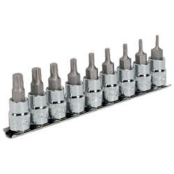 Sealey AK6222 TRX-P Socket Bit Set 9pc 3/8&quot;Sq Drive 50mm