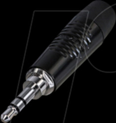 RTP3C-BAG 3.5mm stereo 3-pin jack plug, black housing