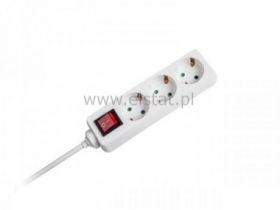 Przedłużacz 3GN 5m + 0 + przełącznik; niemieckie