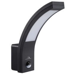 Lampa LED z czujnikiem ruchu Maclean, czujnik ruchu PIR, kolor czarny, 10W, IP54, 750lm, barwa neutralna biała (4000K) MCE244 B