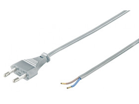Kabel przyłączeniowy Euro, do konfekcjonowania 1,5 m, Szary