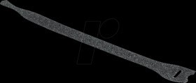 130-00013 Velcro ties 200x12.5 mm, black, 10 pcs