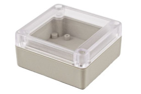 Obudowa ogólnego użytku ABS szerokość zew. 80 mm długość zew. 85 mm wys. zew. 40 mm Hammond IP65 Jasnoszary