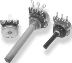 Potentiometer, 2 kΩ, 0.2 W, logarithmisch, stranded wires, 1624156-4