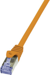 kabel LAN LogiLink CQ3018S, 1 szt., RJ45, CAT 6a, S/FTP, 0.25 m, pomarańczowy