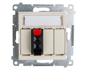 Simon 54 Gniazdo głośnikowe pojedyncze kremowe DGL31.01/41